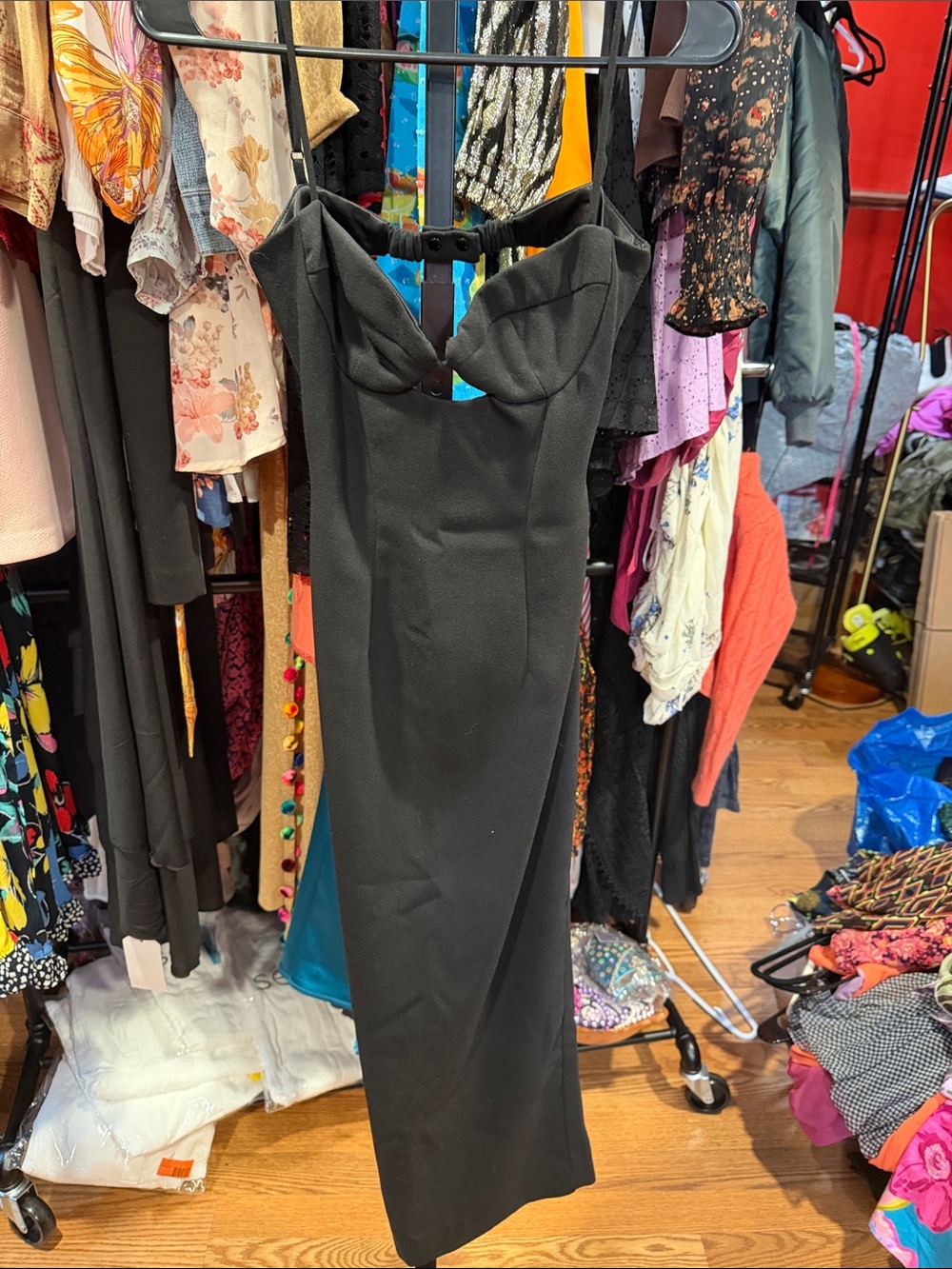"Martini" Corset Cutout Bodycon Midi Dress by Bardot.